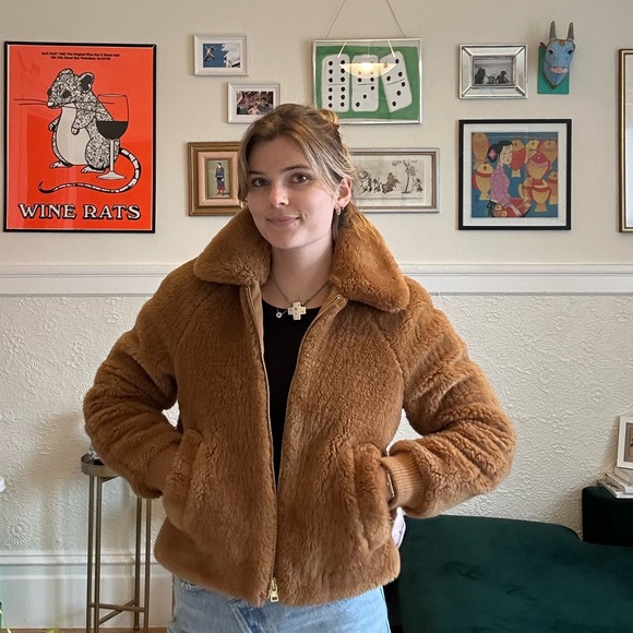 J. Crew Jackets & Blazers - Women's Brown Faux Fur Jacket